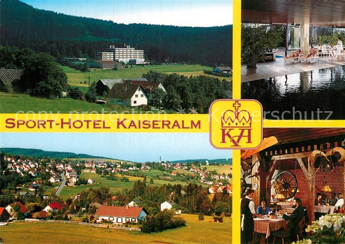 Bischofsgruen Sport Hotel Kaiseralm Panorama Hallenbad Gastraum