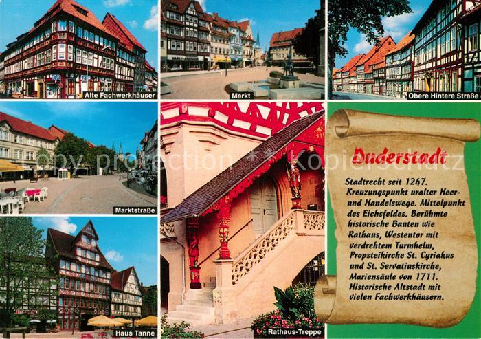 Duderstadt Alte Fachwerkhaeuser Markt Obere Hintere Strasse Marktstrasse Haus Ta
