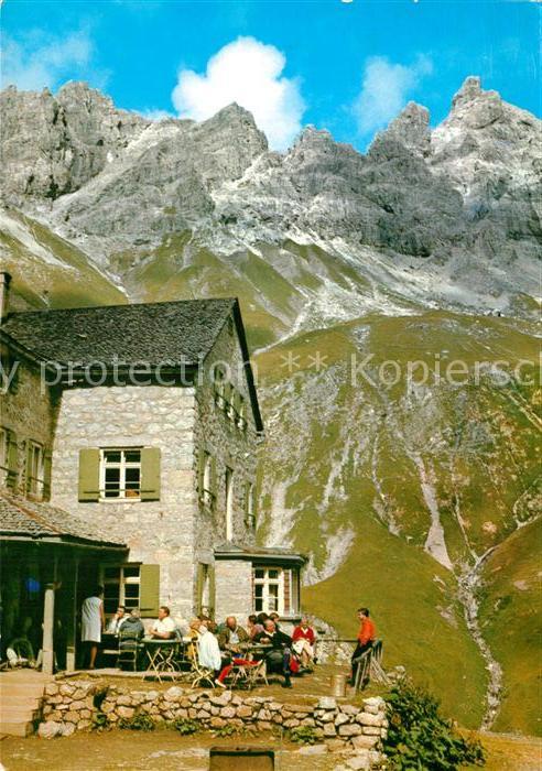 Kemptnerhuette mit Allgaeuer Alpen