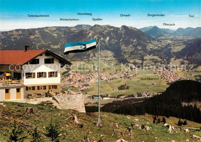 Hindelang Hindelanger Sesselbahn Bergcafe Restaurant am Imbergerhorn mit Oberndo