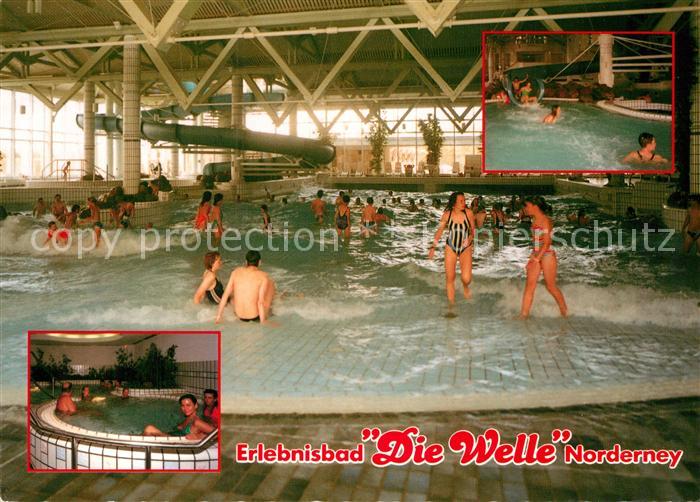 Norderney Nordseebad Erlebnisbad Die Welle mit Wellenbad Wasserrutsche und Whirl