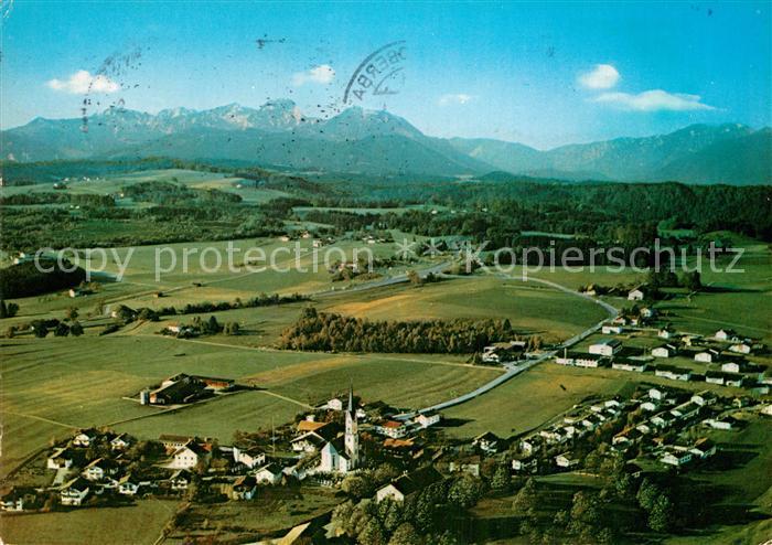 Irschenberg Fliegeraufnahme mit Alpenblick