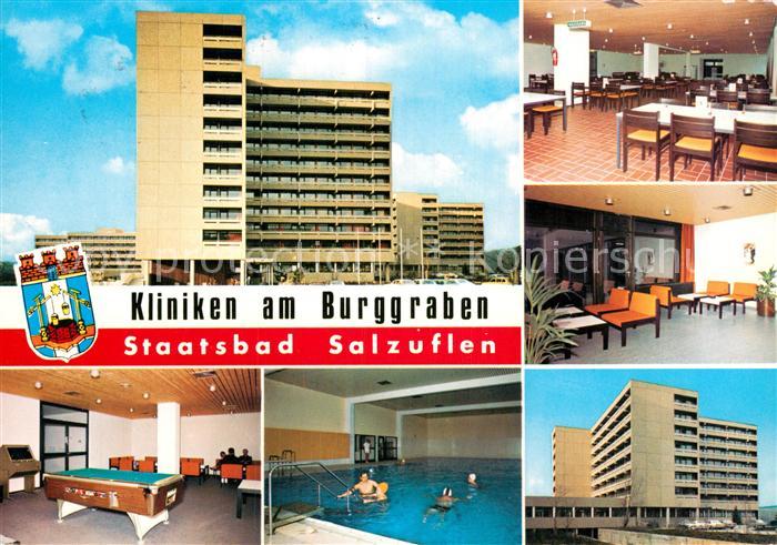 Bad Salzuflen Kliniken am Burggraben Speisesaal Spielzimmer Hallenbad