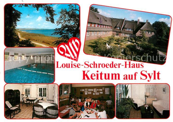 Keitum Sylt Louise Schroeder Haus Hallenbad Gaststube Zimmer