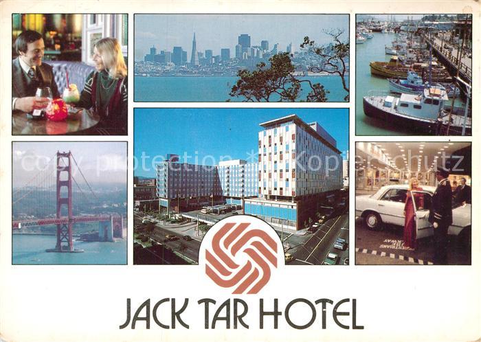 San Francisco California Jack Tar Hotel Lounge and Dining Room Skyline Golden Ga