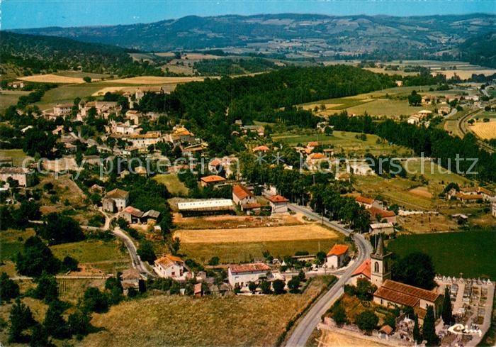 Milhars Vue generale aerienne du village