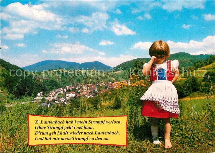 Lautenbach Gernsbach Panorama Maedchen ohne Strumpf