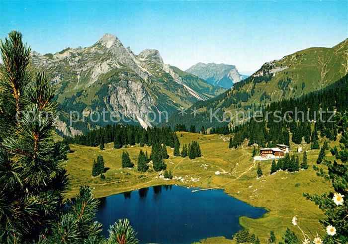 Koerbersee mit Braunarl und Kanisfluh Bregenzerwald