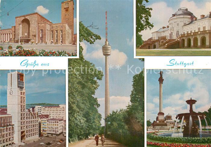 STUTTGART  CITY Hauptbahnhof Schloss Solitude Fernsehturm Rathaus Schlossplatz