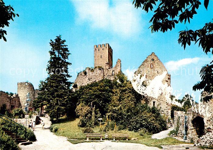 Loerrach Burgruine Roetteln mit Unter und Oberburg