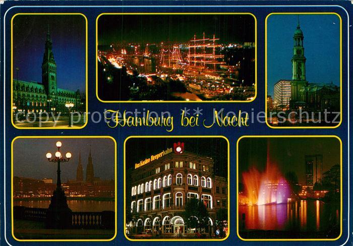 Hamburg bei Nacht Teilansichten