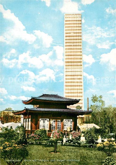 Leverkusen Teehaus und Bayer Hochhaus