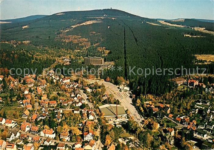 Braunlage Fliegeraufnahme mit Hotel Maritim Eisstadion und Wurmberg