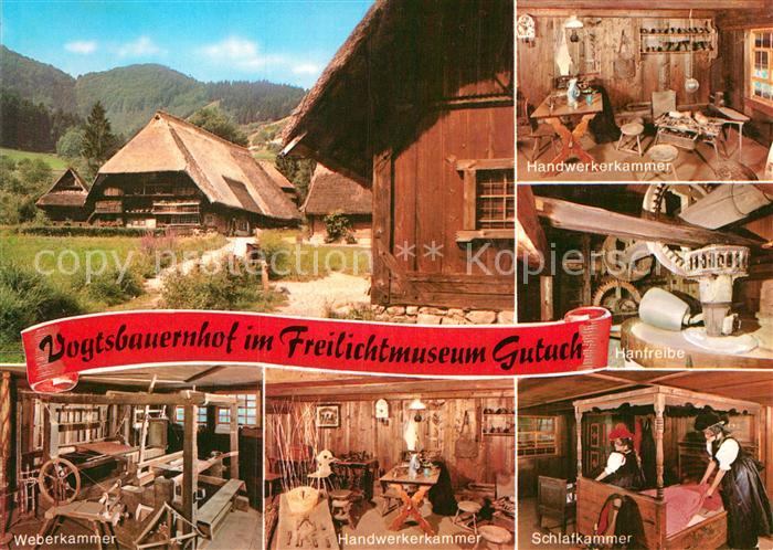 Gutach Schwarzwald Vogtsbauernhof im Freilichtmuseum Weber Handwerker und Schlaf