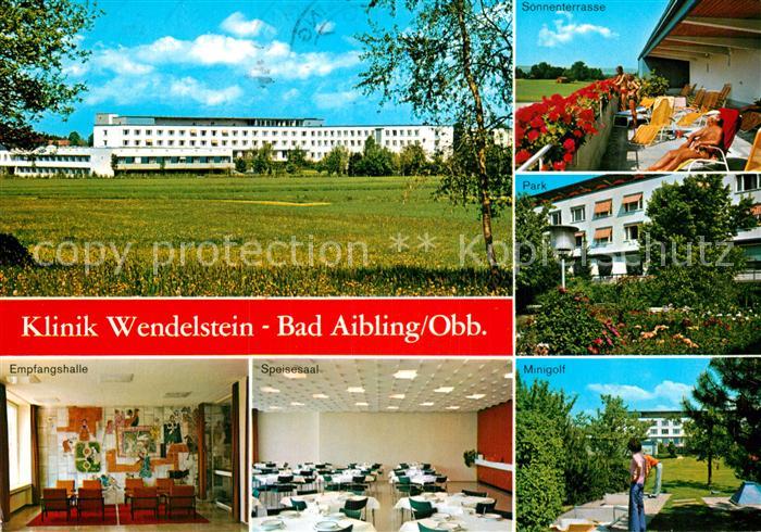 Bad Aibling Klinik Wendelstein Halle Speisesaal Sonnenterrasse Park Minigolf
