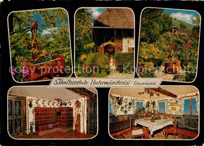 Untermuenstertal Schnitzerstube Brunnen Garten Gaststube