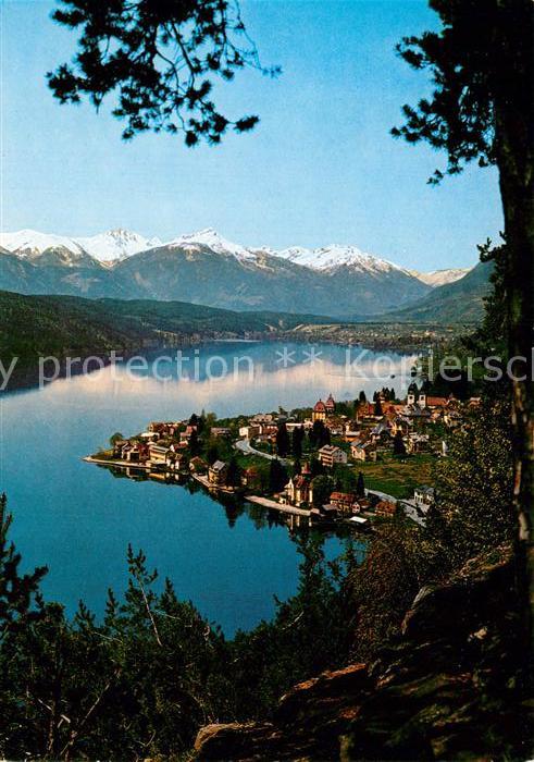 Millstatt Millstaettersee mit Kreuzeckgruppe