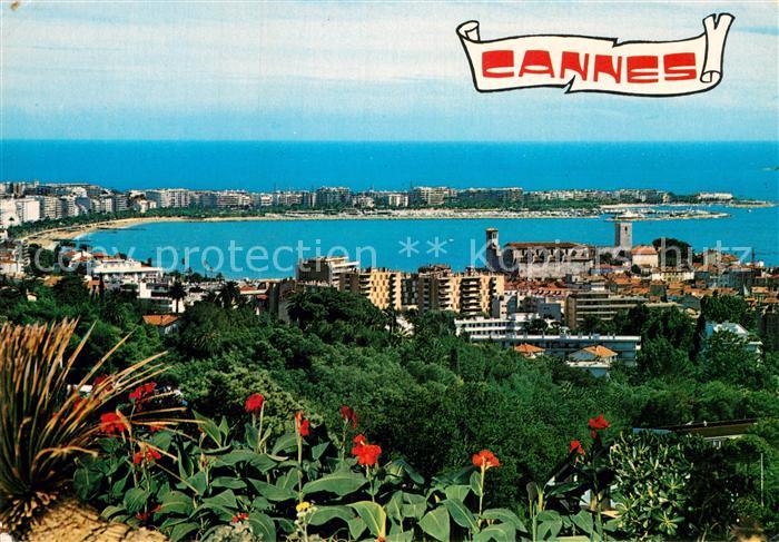 Cannes Alpes-Maritimes Panorama di Suquet e della Croisette