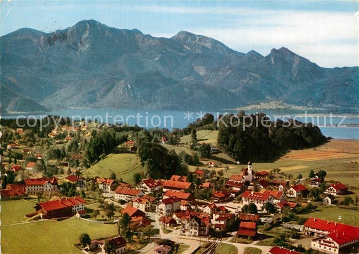 Kochel See mit Herzogstand und Heimgarten Fliegeraufnahme