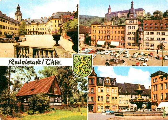 Rudolstadt Schloss Heidecksburg Marktplatz Volkskundemuseum Thueringer Bauernhae