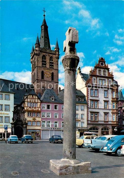 Trier Hauptmarkt Marktkreuz St. Gangolph-Kirche
