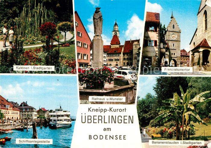 ueberlingen Bodensee Rathaus Franziskanertor Schiffsanlegestelle