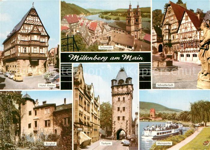 Miltenberg Main Hotel Riesen Schnatterloch Burghof Torturm