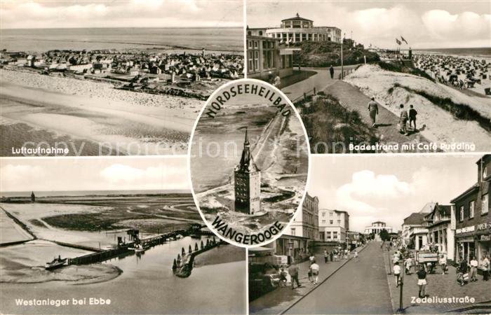 Wangerooge Nordseebad Fliegeraufnahme Westanleger Zedeliusstrasse Cafe Pudding