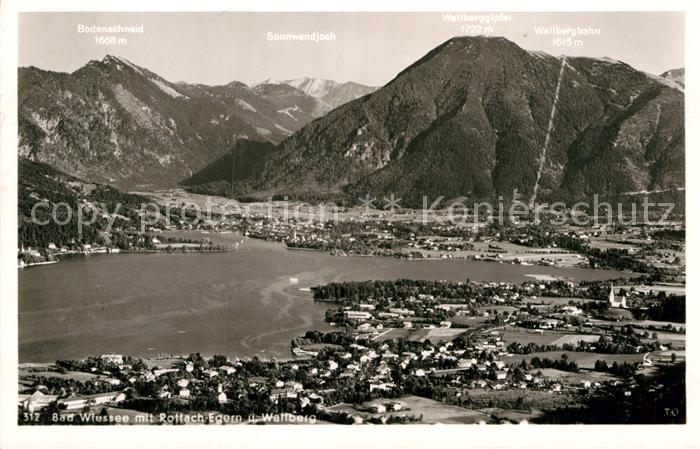 Bad Wiessee Blick nach Rottach Egern Wallberg
