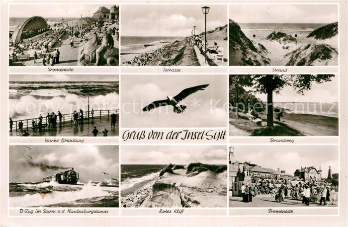 Sylt Promenade Brandung Hindenburgdamm Rotes Kliff Terrasse