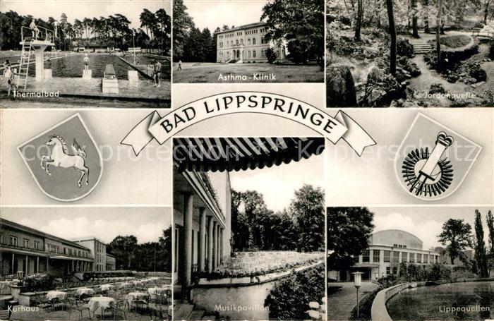 Bad Lippspringe Thermalbad Asthma Klinik Kurhaus Lippequellen Musikpavillon