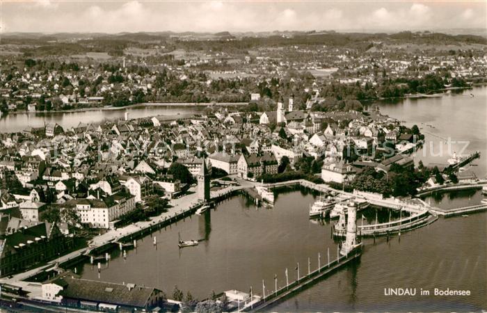 Lindau Bodensee Fliegeraufnahme Hafen