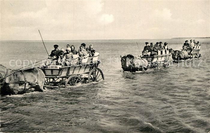 Cuxhaven Duhnen Nordseebad Wattfahrt mit Kutsche nach Insel Neuwerk