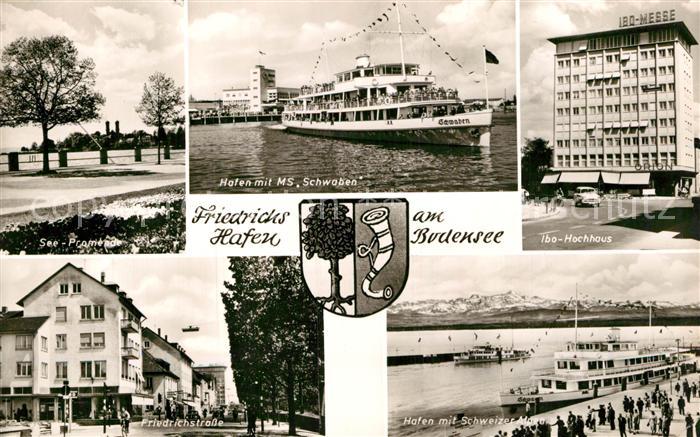 Friedrichshafen Bodensee Personenschiff Schwaben See Promenade Friedrichstrasse