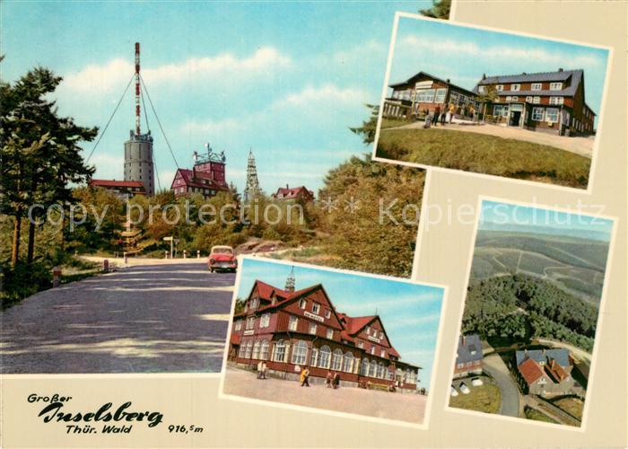 Grosser Inselsberg Rundfunkturm Fliegeraufnahme Gaststaette