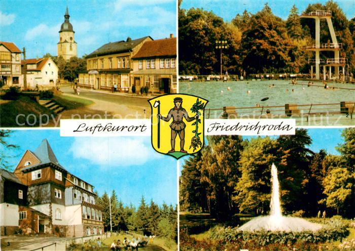 Friedrichroda Am Platz des DSF Schwimmbad Spiessberghaus Springbrunnen