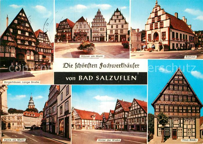 Bad Salzuflen Rathaus Haeuser am Markt Buergerhaus Markt Haus Backs