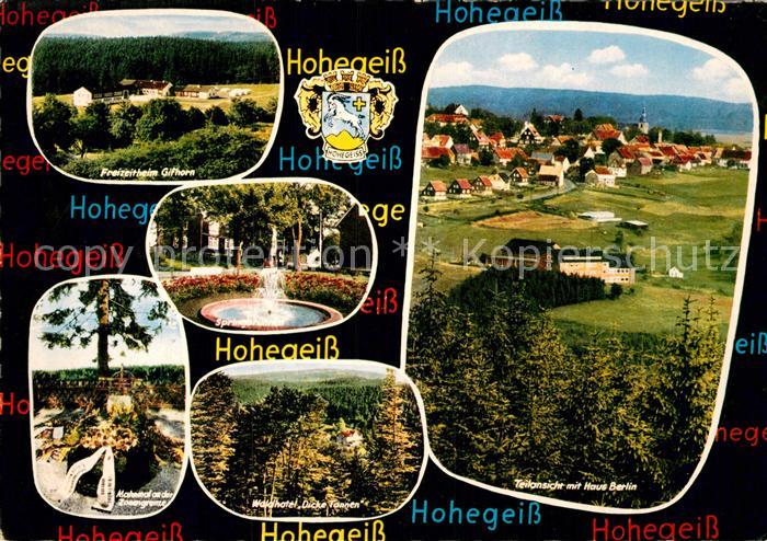 Hohegeiss Harz Freizeitheim Gifhorn Waldhotel Dicke Tannen Teilansicht