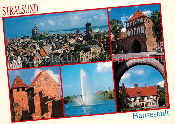 Stralsund Mecklenburg Vorpommern Totalansicht Burg Foentaene Torbogen