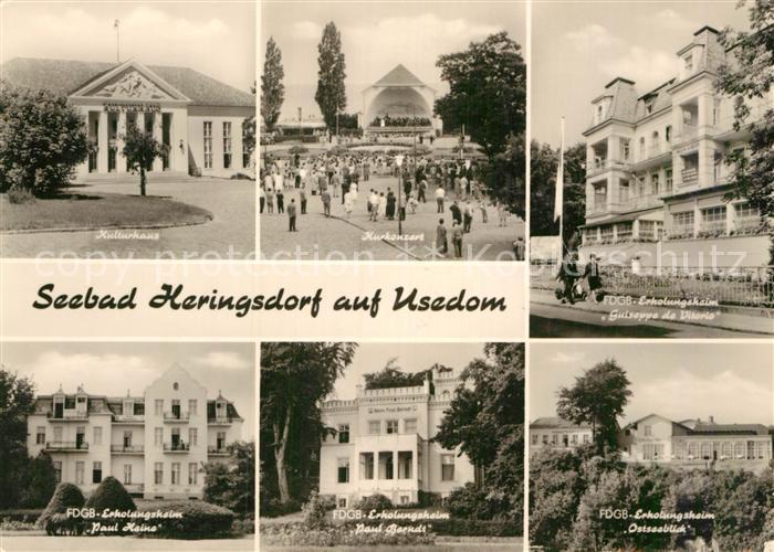 Heringsdorf Ostseebad Usedom Kulturhaus Kurkonzert Erholungsheim Paul Haine Osts