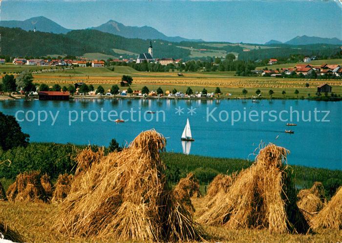 Waging See Teilansicht Hochfelln Hochgern