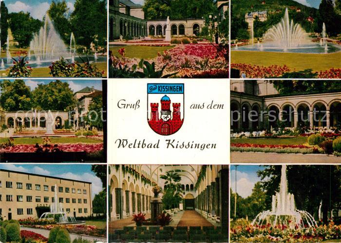 Bad Kissingen Kurpark Rosengarten Kurhaus Brunnen Wandelhalle