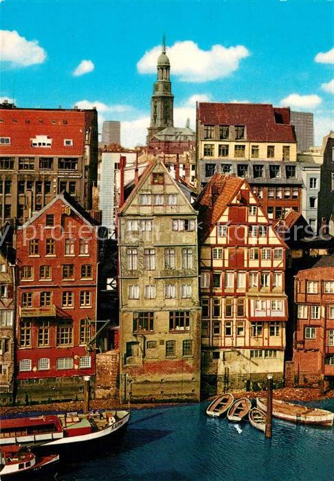 Hamburg Alte Haeuser am Nicolaifleet