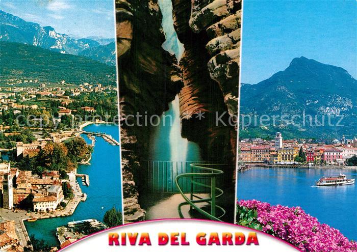 Riva del Garda Wasserfall Fliegeraufnahme Panorama
