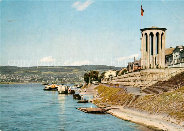 Neuwied Rhein Rheinufer Pegelturm