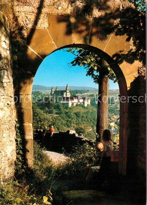 Schwaebisch Hall Blick von der Limpurg zur Comburg