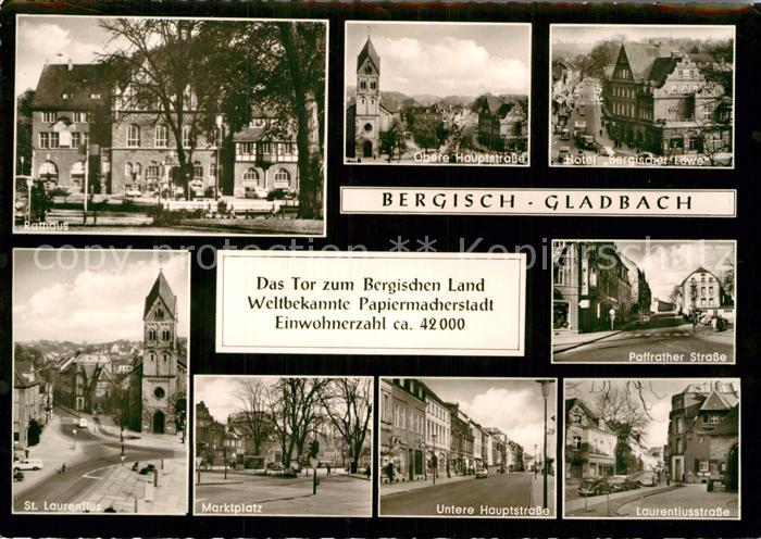 Bergisch Gladbach Obere Hauptstrasse Sankt Laurentius Marktplatz Rathaus