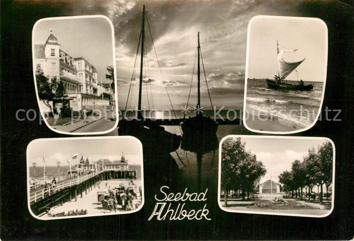 Ahlbeck Ostseebad Segelschiff Kurpark Seebruecke Teilansicht