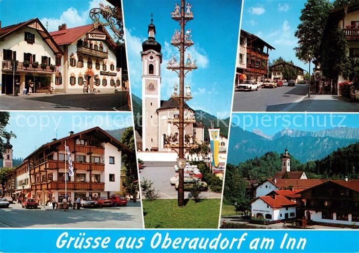 Oberaudorf Platz Kirche Stadtbaum Teilansicht