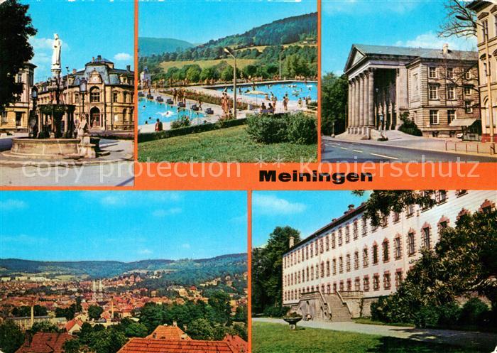 Meiningen Thueringen Bad Theater Teilansicht Schloss Straatliches Museum